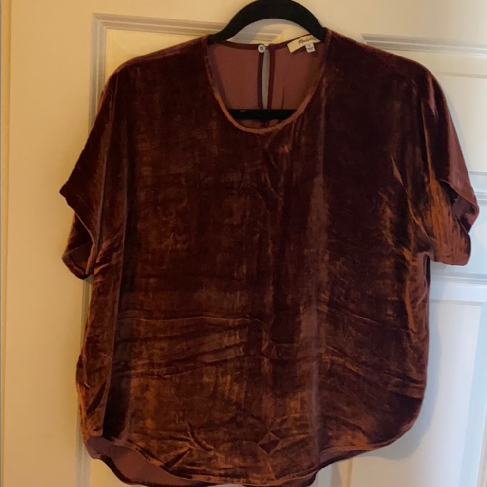 Madewell velvet top - size small